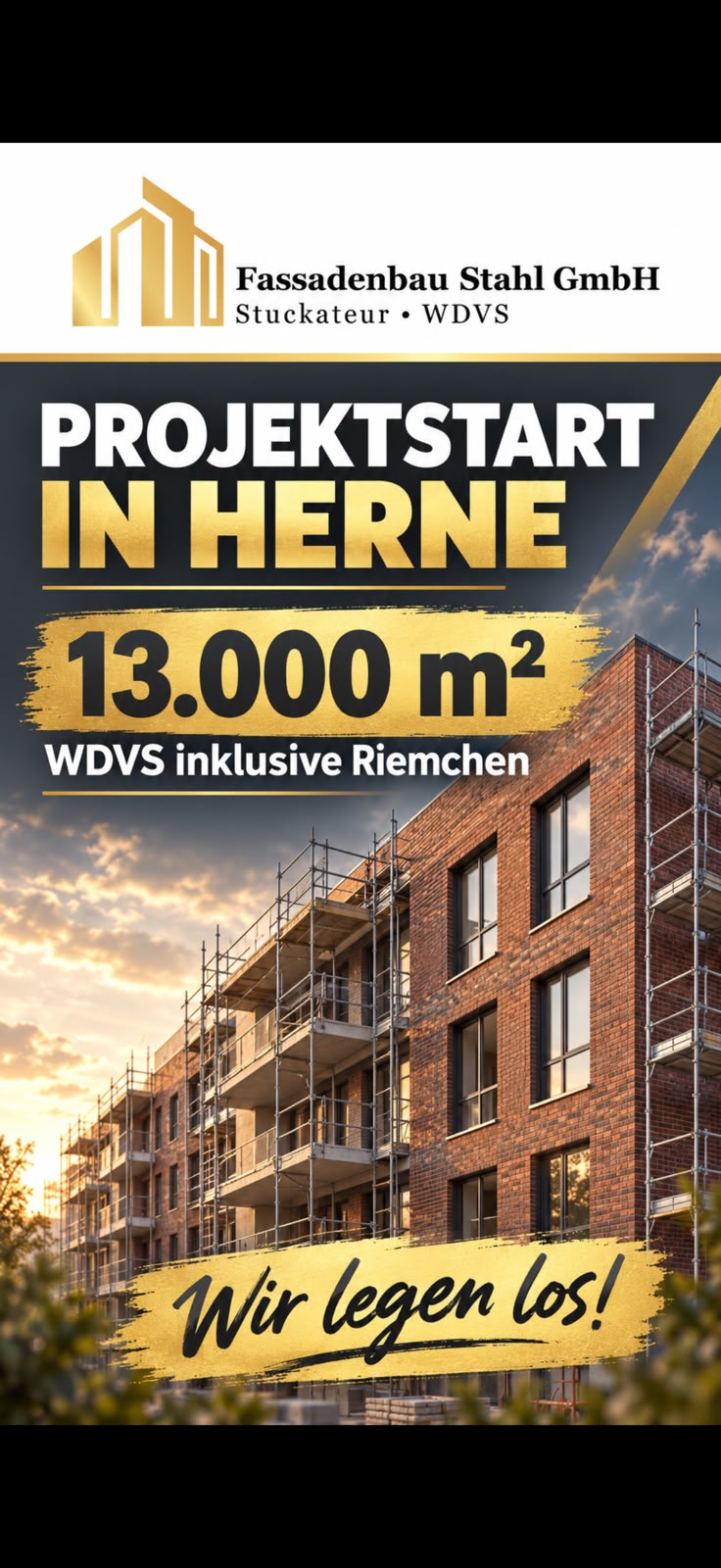 Projektstart in Herne – 13.000 m² WDVS inklusive Riemchen